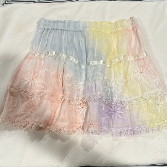 NWT LoveShackFancy multi colored skirt size small - Picture 2 of 4